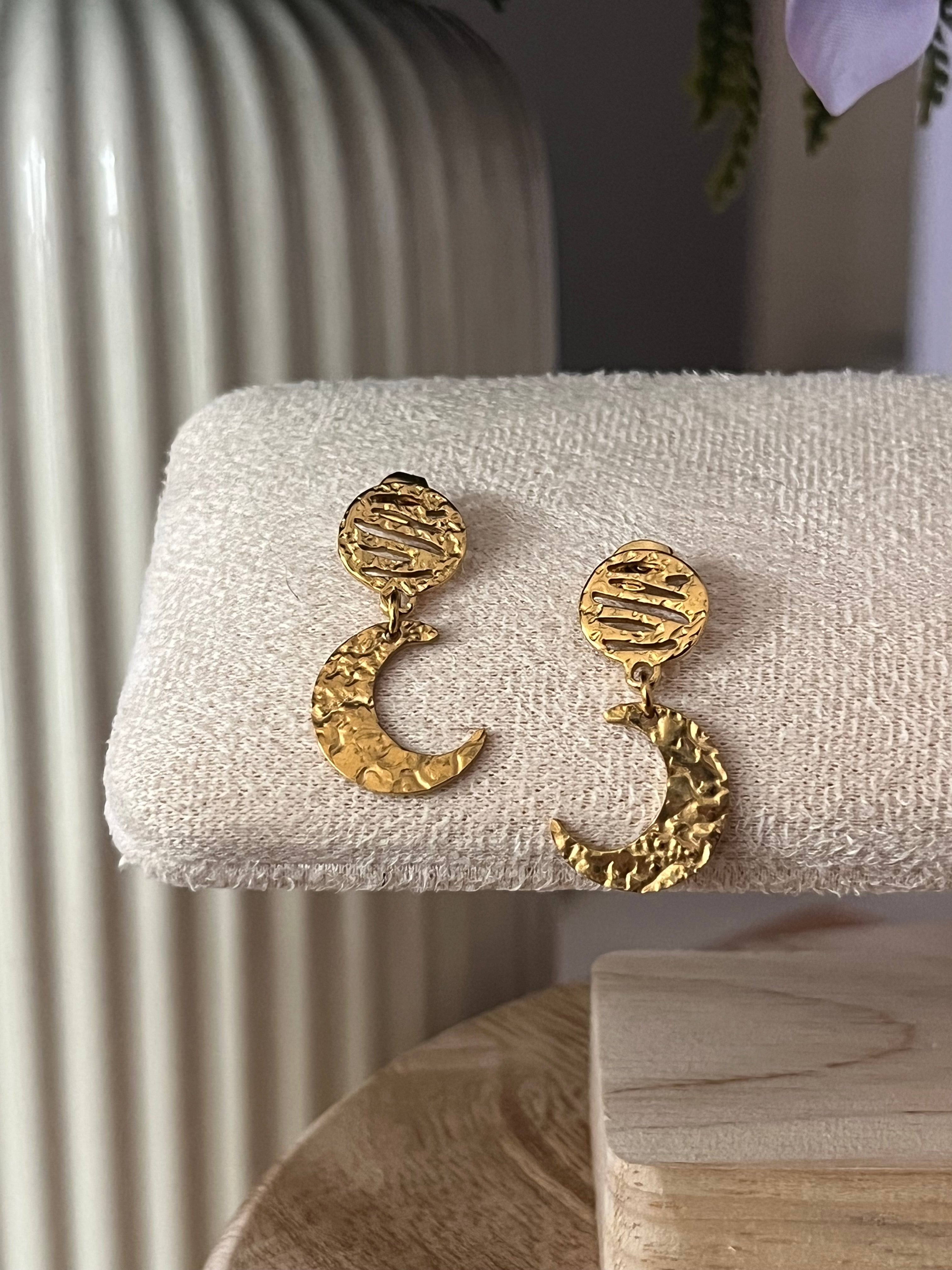 Boucle d’oreille Lune